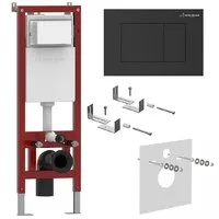Инсталляция для унитаза Asten Readle Zentralmodul AR0501-0601B c черной матовой кнопкой