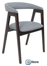 Стул с подлокотниками Оримэкс Лондон (серая рогожка Kiton 06/темный бук)