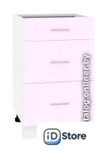 Шкаф напольный Кортекс-мебель Корнелия Лира НШ50р3ш без столешницы (сирень)