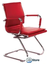 Офисный стул Бюрократ CH-993-Low-V (красный/низкая спинка/хром)