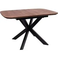 Кухонный стол ОКА Вейв 120-160x80x75 (дуб мореный/черный)