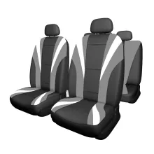 Чехлы сиденья SKYWAY Drive-3 экокожа 11 предм. черно/серый