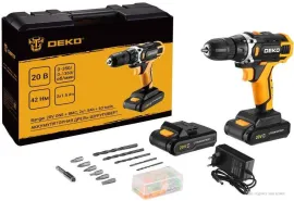 Дрель-шуруповерт Deko Banger 20V ONE Set 63 083-1043 (с 2-мя АКБ, кейс)