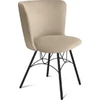 Стул Sheffilton SHT-ST36/S100 (ванильный крем/черный муар)