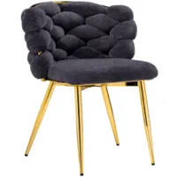 Стул Woodville Rendi (серый/золотой)