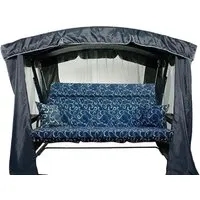 Садовые качели МебельСад Ранго с4130 (завитушки, темно-синий)