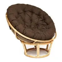 Кресло садовое TetChair Papasan Eco P115-1/SP STD c подушкой ремешками (натуральный/ткань коричневый)