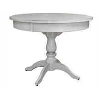 Обеденный стол Мебелик Моро 04 раздвижной 100-140x100 (белый/серебристый)