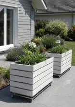 Цветочница металлическая с деревом "Лофт 2" 380х500х400 мм