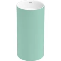 Умывальник Wellsee Chalice Perfection 230620000 (отдельностоящий, без отверстия под смеситель, цвет матовый светло-зеленый/глянцевый белый)