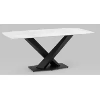 Обеденный стол Stool Group Belle 180x90 / F-1450 (белый мрамор)
