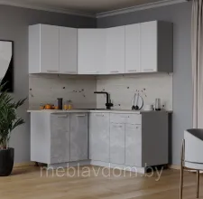 Готовая кухня Мила Лайт 1,2х1,6м (без столешницы)