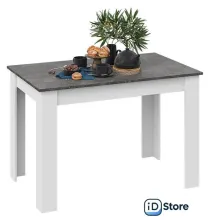 Кухонный стол Трия Промо тип 2 (белый/ателье темный)