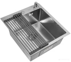 Кухонная мойка ARFEKA ECO AR мойка 450500, роллер-мат, дозатор SATIN DECOR MILLET GRAINS