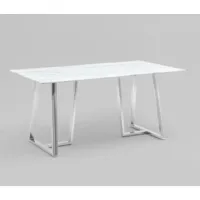 Обеденный стол Stool Group Даллас 160x90 / DT-923-W-160 (белый/стекло)