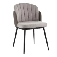 Стул Stool Group Пенелопа / FDC8054O BEL-14270-23 (рогожка серый/экокожа серый)
