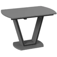Кухонный стол Трия Дели тип 2 (серый софт/стекло матовое серое)