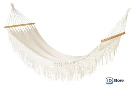 Дачный гамак Home4you El Tunco с кружевом (белый)