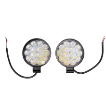 Фара светодиодная OFF ROAD 8484(100)17мм круглая 12V/24V 42W 6000К SKYWAY компл 2 шт 14 диодов Дал
