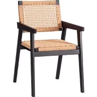Стул с подлокотниками TetChair Vanheim дерево вяз/бечевка (черный)