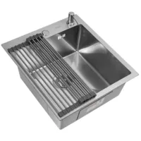 Кухонная мойка ARFEKA ECO AR мойка 450500, роллер-мат, дозатор SATIN DECOR MILLET GRAINS