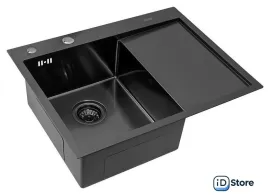 Кухонная мойка ARFEKA ECO AR 650500 L BLACK PVD NANO