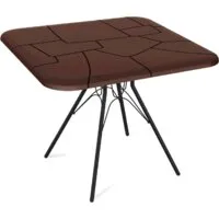 Кухонный стол Sheffilton SHT-TU34-P/TT30 83/83 (черный муар/коричневый)