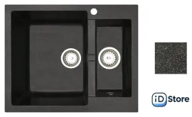 Кухонная мойка БелЭворс Duet L (черный, без сифона)