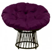 Кресло садовое Craftmebel Папасан Премиум (черный/фиолетовый)