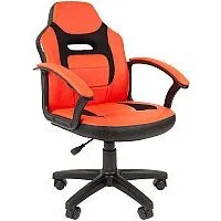 Игровое (геймерское) кресло CHAIRMAN Kids 110 (экопремиум, черный/красный)