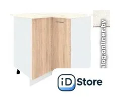 Шкаф напольный Кортекс-мебель Корнелия Лира НШУ угловой (дуб сонома/королевский опал)