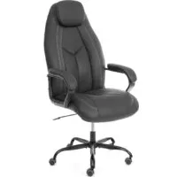 Офисное кресло TetChair Boss metalBL кожзам (черный, 36-6)
