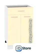 Шкаф напольный Кортекс-мебель Корнелия Лира НШ50р1ш без столешницы (венге светлый)