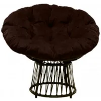 Кресло садовое Craftmebel Папасан Премиум (черный/коричневый)