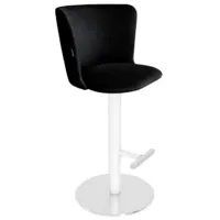 Стул барный Sheffilton SHT-ST36/S128 (ночное затмение/хром/белый муар)