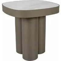 Журнальный столик Signal Stella C Ceramic (белый Nature Cloud/медный)