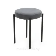 Табурет "Канапе" ткань бренди 23 (grey)/каркас черный