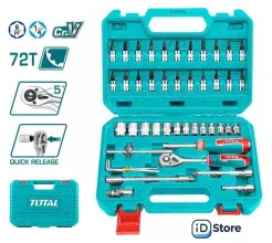 Набор трещотка с головками и битами Total TTHT141462 (46 предметов)