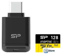 Карта памяти Silicon-Power Inspire microSDXC SP128GBSTXLA2V1NSP 128GB (с адаптером)