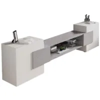 Тумба Woodville ТВ Лисмор 563524 (белый/бетон светлый)