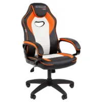 Кресло геймерское CHAIRMAN Game 16 экокожа (черный/оранжевый/белый)