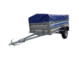 Прицеп Кремень стандарт плюс 2,51,56 с бортом 50 см с тентом 30 см