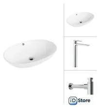 Умывальник Lauter 21709 Reef 21CK8678C с сифоном 21635CH (хром)