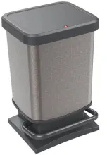 Контейнер для мусора с педалью Rotho Paso 40 л черный/hexagon