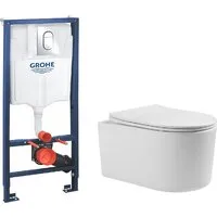 Унитаз подвесной Grado GD-W204T GROHE Rapid SL 39504000 (с кнопкой смыва)