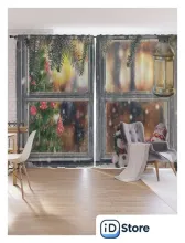 Шторы, тюль JoyArty Oxford DeLux Зимнее окно pox_21494 (170x265)