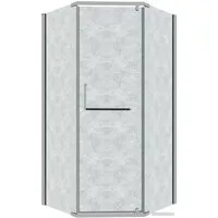 Душевой уголок Grossman Pragma 90x90x195 302.K33.03.9090.10.02 (хром/шиншилла стекло)