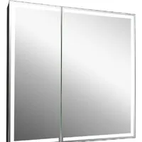 Мебель для ванных комнат Континент Шкаф с зеркалом Mirror Box Black Led 80х80