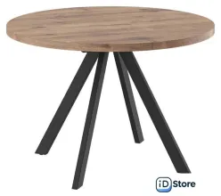 Кухонный стол Мамадома Rondo M-100 раздвижной 100-135 (дуб веллингтон/черный)