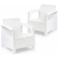 Комплект садовой мебели Альтернатива Ротанг-плюс / М8419 (белый)